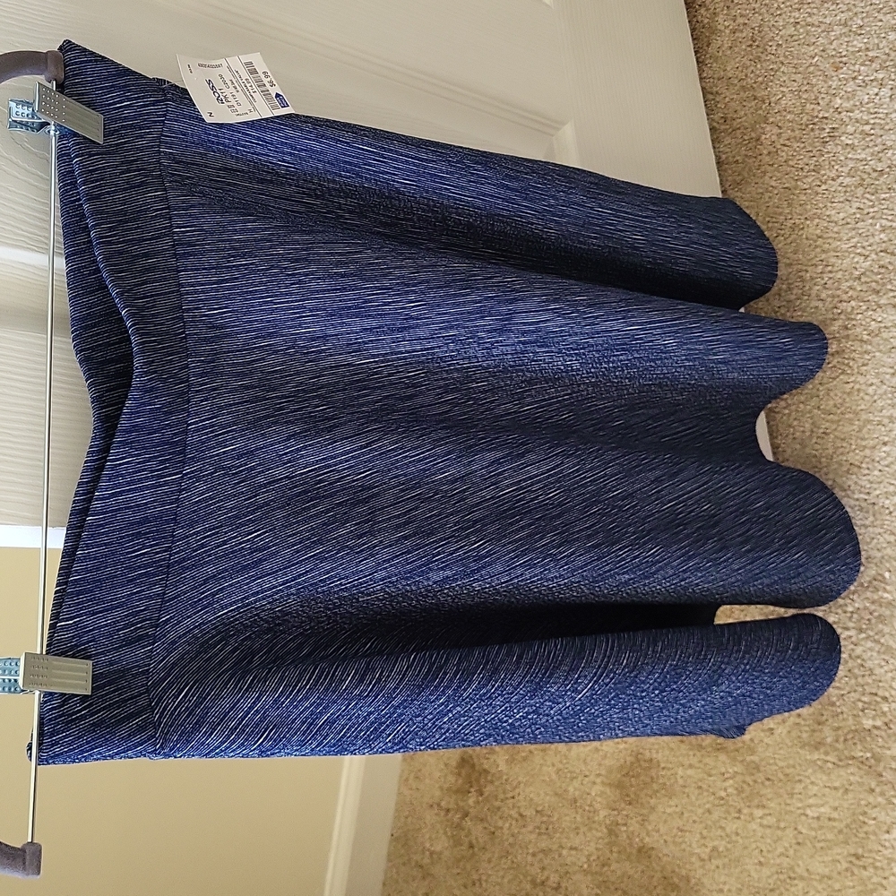 J.M. Fleurette Blue Midi Skirt